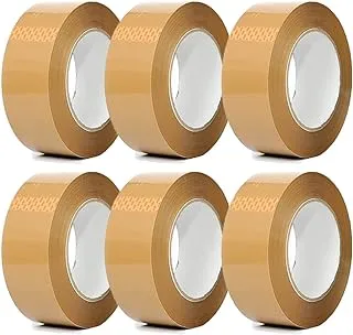 Royal Apex Brown Packaging Tape 2 Inch for Parcels and Boxes - This Brown Packing Tape Provides a Strong, Secure and Sticky Seal for Your Cardboard Boxes and for Moving House (Pack of 6)