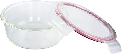 Delcasa Brs Round Glass Airtight Container, 0.6 Liter, Dc1432