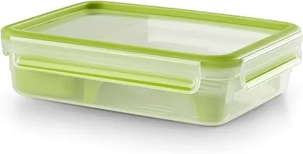 TEFAL Masterseal Food Keeper 1.2 Litre Brunch Box, Green, Plastic, K3100312