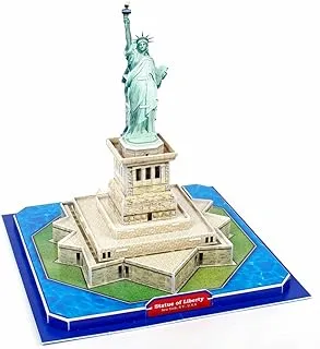 Cubicfun 3D New York Puzzles Small Architecture Buildings Paper Craft Model Kits Toys For Adults And Teens, Statue Of Liberty, C080H