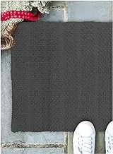 Home Town Plain Cotton Dark Grey Rug,50X80X1Cm