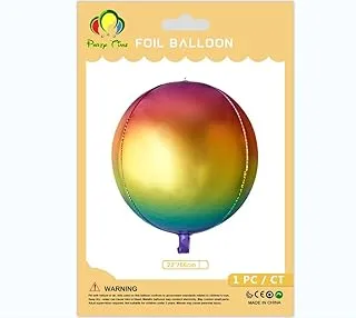 PARTY TIME - 1 Piece Gradient Color Round Orbz Foil Balloons 22 Inches Round Shape Mylar Helium Balloons Foil Balloons for Wedding Birthday Party Decorations