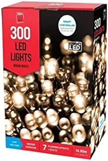 Dubai Garden Centre Chamdol 300 Warm LED Chaser Lights, White