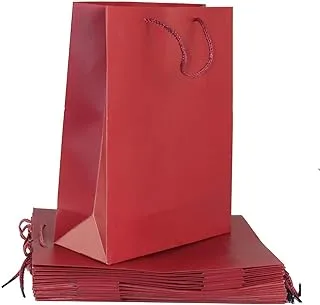 Rosymoment Party Paper Gift Bag, Red, YB-9, 12 Pieces