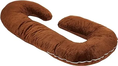 Novo 2.25Kg Pp Cotton Comfort Pillow, Brown - 145X80X25Cm, Free Size