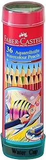 Faber-Castell Aquarellstifte Watercolour Pencils Set of 36 Colour, Multicolour, 2.2 lb