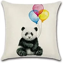 RISHAHOME Bear with Balloons Printed Cushion Cover 45x45 cm