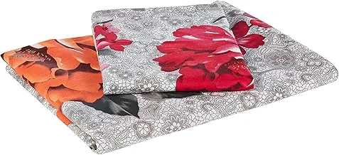 Divine Casa Single Bedsheets Sense with Pillow Cover - Floral, Multi-Colour, SN1266