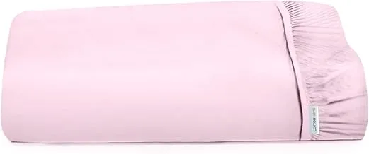 Cotton Home Super Soft Fitted 160x200+30cm / 79x63+12 Inches, Single Size Supersoft Mattress Cover - Extra Soft - Easy Fit Highly Breathable Bedding & Linen Cover-Pink