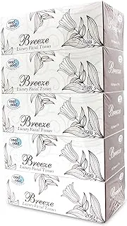 Cool & Cool Breeze Facial Tissues 200's (Pack of 5) - Soft, Soothing, and Convenient Box Pack for Refreshing Comfort 1000's