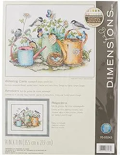 Dimensions Stamped Cross Stitch Kit, Watering Cans, 14