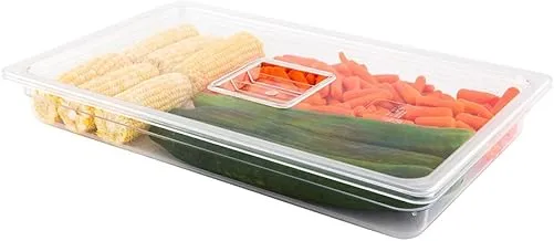 Cold Food Pan Lid - Plastic Cold Food Storage Container Lid - Full Size - Clear - 1ct Box - Met Lux - Restaurantware