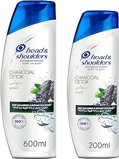 Head & Shoulders Charcoal Detox Anti-Dandruff Shampoo 600 ml + 200 ml