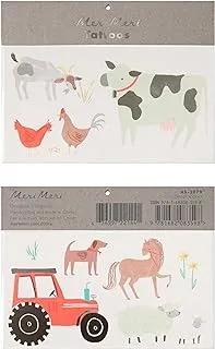 Meri Meri On the Farm Temporary Tattoos 2 Sheets, Large