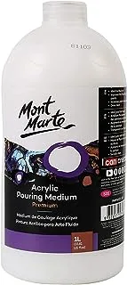 Mont Marte ACRYLIC POURING MEDIUM 1 LTR, 33.8 Fl Oz (Pack of 1)