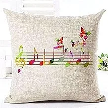 COOLBABY Music Themed Printed Square Cushion Pillow Case Cover