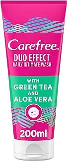 Carefree Daily Intimate Wash Duo Effect with Green Tea and Aloe Vera 200ml