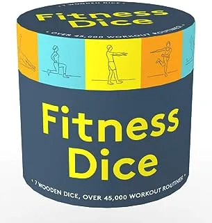 Fitness Dice: 7 Wooden Dice, Over 45,000 Workout Routines!