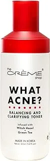 The Crème Shop Acne Treatment Balancing & Clarifying Toner موازن وتوحيد لون البشرة. الشاي الأخضر وبندق الساحرة يفتح المسام وينظم إنتاج الزيت. للبشرة الدهنية لحب الشباب.