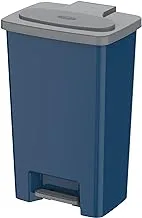 Cosmoplast Step-On Waste Bin With Pedal, Pearl Blue, 44 Liters, IFHHLA340PB