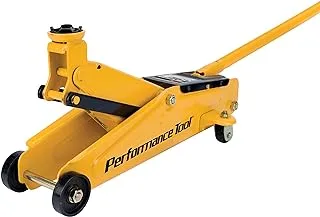 Performance Tool W1614 2 Ton (4,000 Lbs.) Capacity Floor Jack Made With Heavy Duty Steel And Swivel Rear Casters