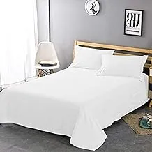 Hotel Linen Klub Morano White Single Flat Sheet Set - 2 Piece