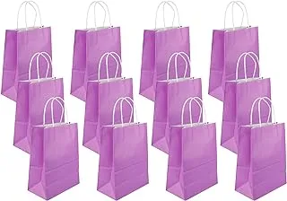 R-Moment Paper Gift Bags 12 Pieces Set, Eco Friendly Paper Bags, With Handles Bulk, Paper Bags, Shopping Bags, Kraft Bags, Retail Bags, Party Bags 27X21X11cm, Color Purple, Psb2772P