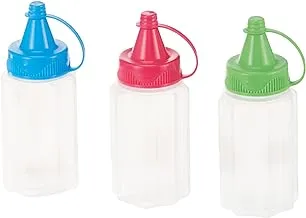 Sistema Sauce To Go Containers Set Of 3, Pink, Green & Blue H3.98 X W1.38 X D 3.38 Inches, 9414202214751