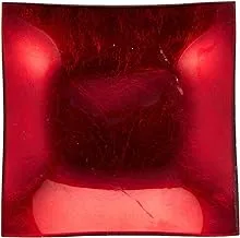 Harmony GLASS CANDLE HOLDER 13CM SQ RED B030220022_04