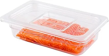 Cold Food Pan Lid - Plastic Storage Container 1/4 Size Clear 1ct Box Met Lux Restaurantware