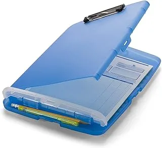 Officemate Slim Clipboard Storage Box, Translucent Blue (83304)