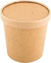 Kraft Soup Container Lid, Take Out Lid , To Go - Fits 26 oz & 32 Bio 200ct Box Restaurantware