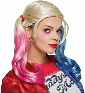 Rubie's Costume Co. synthetic fibers Women's Suicide Squad Harley Quinn Value Wig, As Shown, One Size.