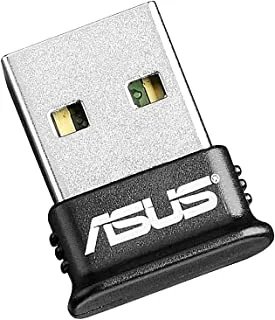 ASUS USB-BT400 USB Adapter w/ Bluetooth Dongle Receiver, Laptop & PC Support, Printers, Phones, Headsets, Speakers, Keyboards, Controllers - Black