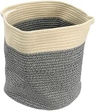 YATAI Cotton Rope Basket, Woven Rope Laundry Basket with Handle, Baby Nursery Storage Basket, Multipurpose Stylish Laundry Hamper Basket, Collapsible Basket Storage for Home, Living Room, Toy Basket