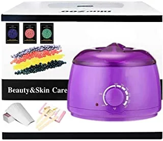 Hair Removal Wax Heater Hot Wax Warmer Waxing Kit Wax Melts With 3 Flavors Hard Wax Beans 50 Wax Applicator Sticks And 100 Waxing Paper