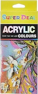 SUPER DEAL Acrylic Color Set 12 Colors (12x12ml)