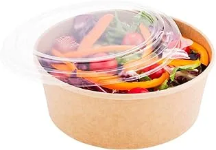 Restaurantware Clear Plastic Lid for Round Bio Salad Container - 25 oz - Disposable - 200ct Box - Restaurantware