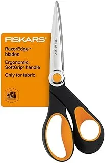 Fiskars 175800-1002 Razor-Edge Softgrip مقص ، 8 بوصة ، أسود