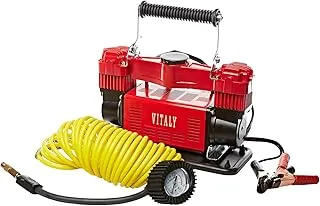 Vitaly VI-DC02 Double Cylinder Heavy Duty Air Compressor - Red & Black