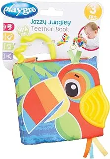 Playgro Jazzy Jungle Teether Book ، قطعة من 1