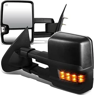 DNA MOTORING Twm-016-T888-Bk-Sm Powered Heated Towing Mirrors W/Turn Signal Both Driver And Passenger Side Mirrors Compatible With 14-17 Silverado 1500/14-17 Sierra 1500