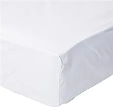 Kingtex Fitted Sheet, 180 X 200 + 30cm, White, Bsf11300.05