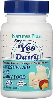 Nature's Plus Say Yes To Dairy® Chewable Natural Lactase Enzyme 50 Tablets