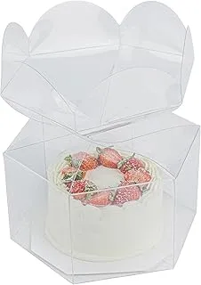 Candy Box, Clear Gift Boxes for Wedding, Party and Baby Shower Favors - Flower Top - 2.8