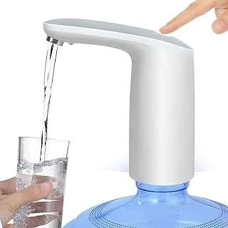 Sky-touch Drinking Water Pump, 3Life Automatic Mini Touching Switch Water Bottle Pump, Wirelessrechargeable Portable Electric Dispenser With Usb Cable, White, 6974042150099