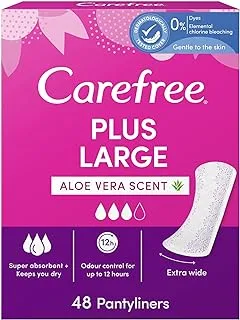 Carefree Panty Liners Plus Large Aloe 48pcs