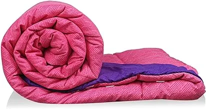 Kuber Industries Microfibre Printed Reversible Comforter, Double (Pink And Royal Blue, 200 Gsm), CTKTC13971