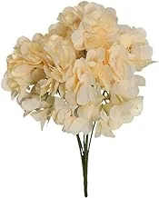 YATAI Artificial Flowers Bouquet, Elegant Faux Silk Hydrangea Flowers, No Maintenance, Eco-Friendly Faux Flower, Allergy-Free Fake Flowers for Vase, Faux Floral Arrangement for Home Decor, Champagne