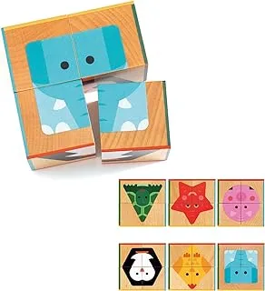 Djeco Cubabasic Wooden Puzzle 4 Pieces Set